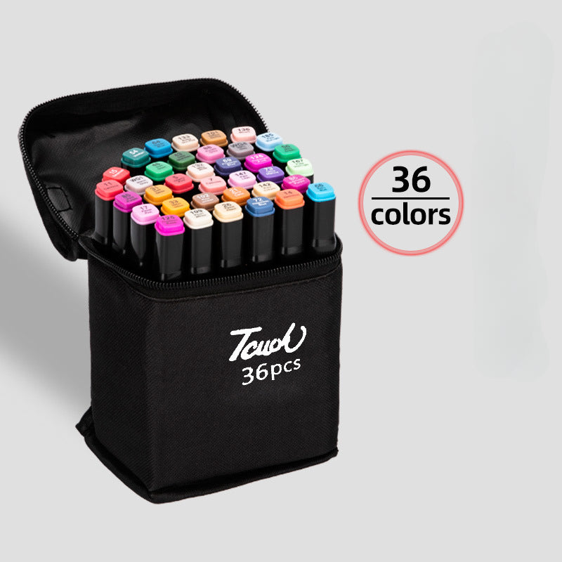 Wholesale Double-ended Oily Plastic Marker Pen Set